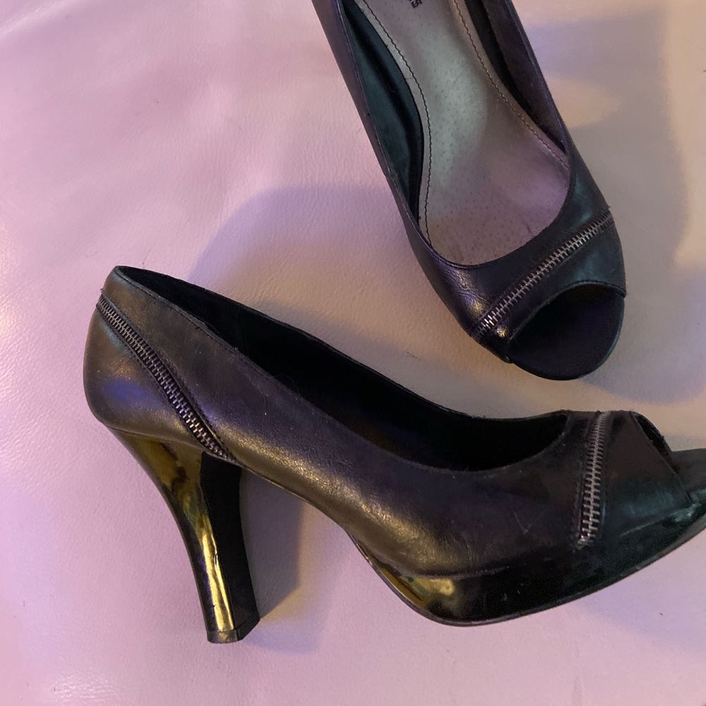 Fergalicious heels with zipper detail